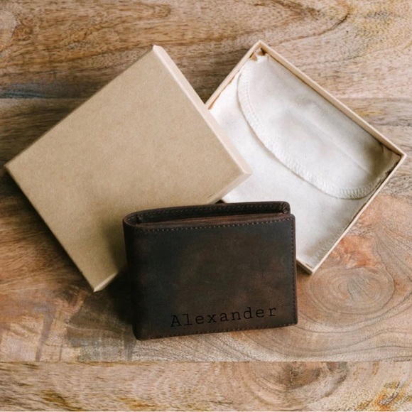 Custom Wallets For Men Personalized Gifts For Men Personalized Wallet For Men - Picture 5 of 5